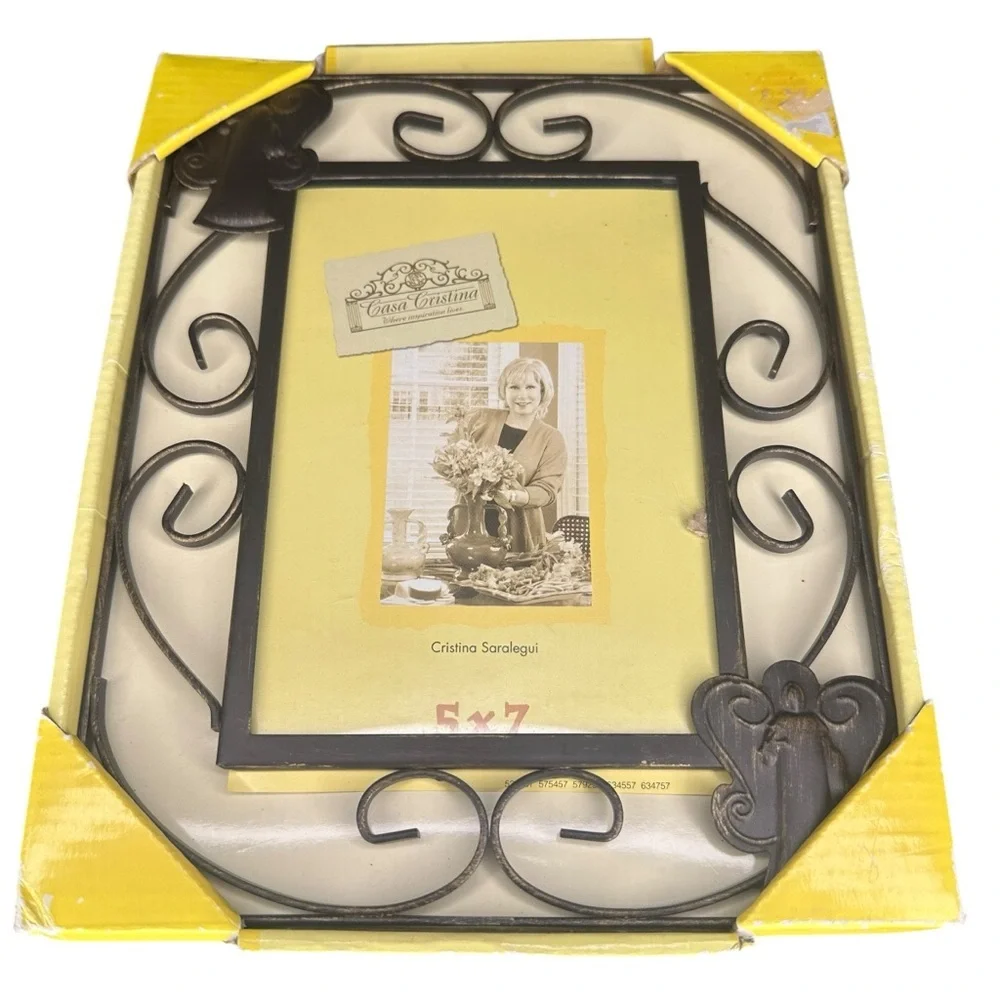 New Casa Christina Saralegui Collection Photo Frame Home Decor 5x7 Rustic Cross